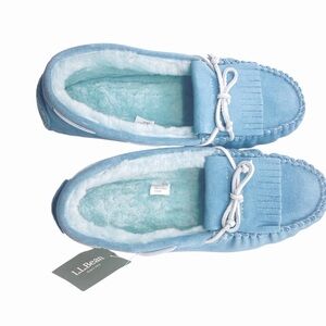 NWT size 9 lamb fur lined slippers LLBean